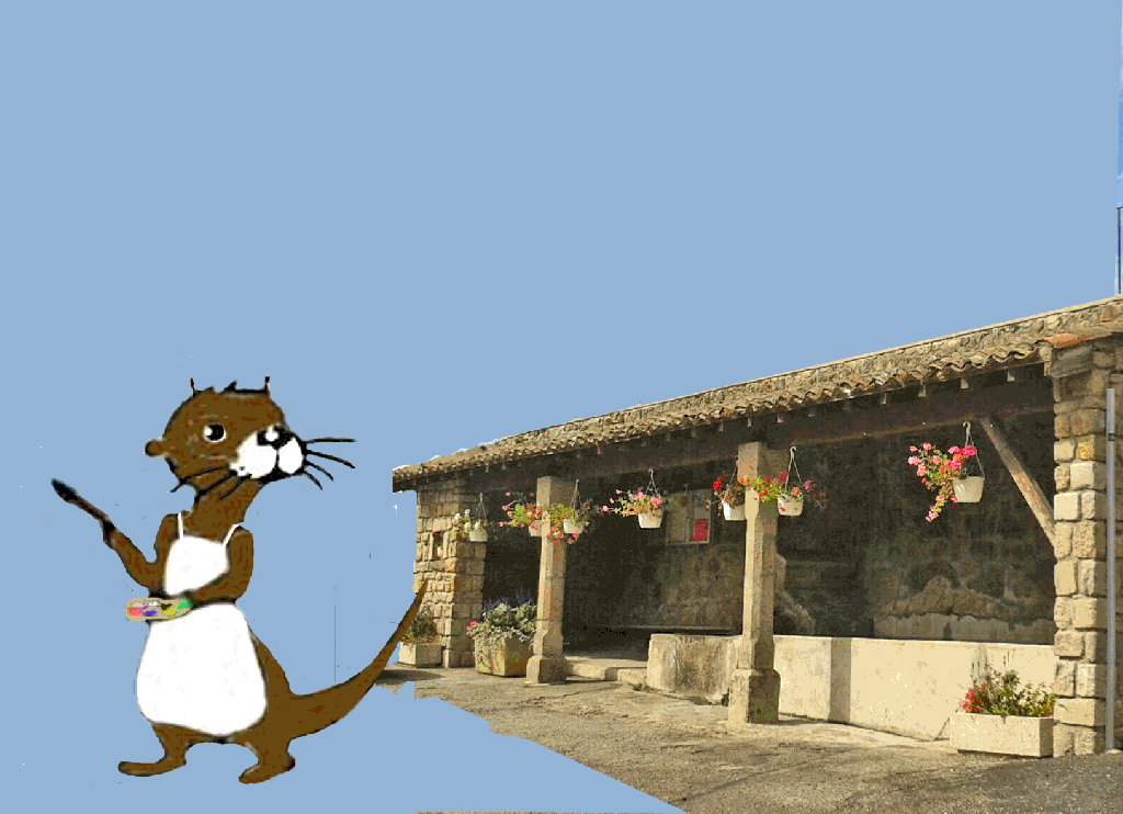 loutre bouge au lavoir
