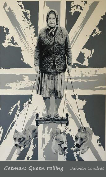 Queen rolling copie Street Art