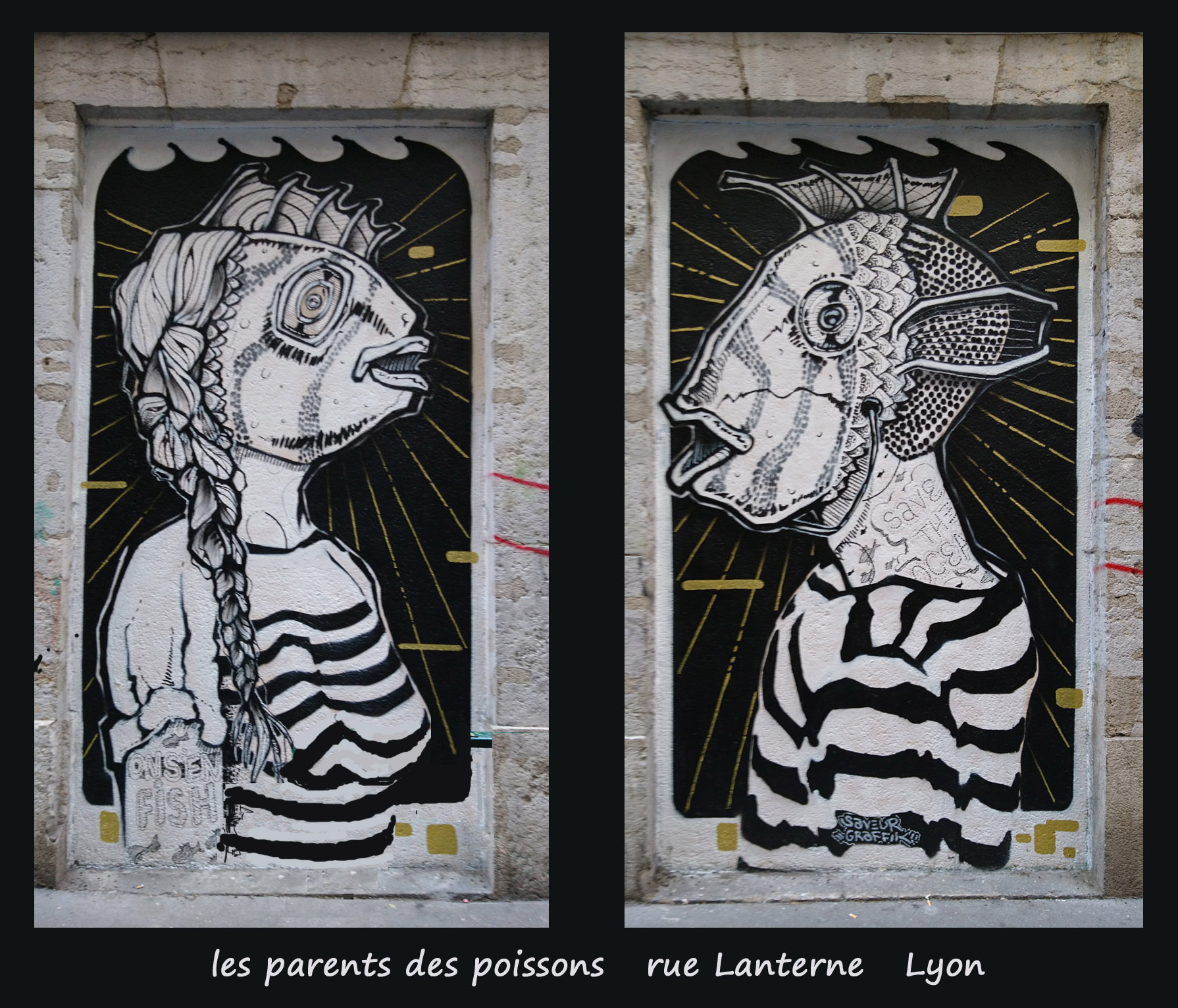 les parents des poissons copie Street Art